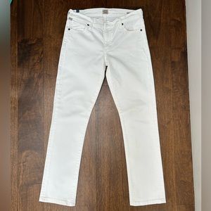 Citizens of Humanity Elson mid rise straight leg white jeans. Size 27